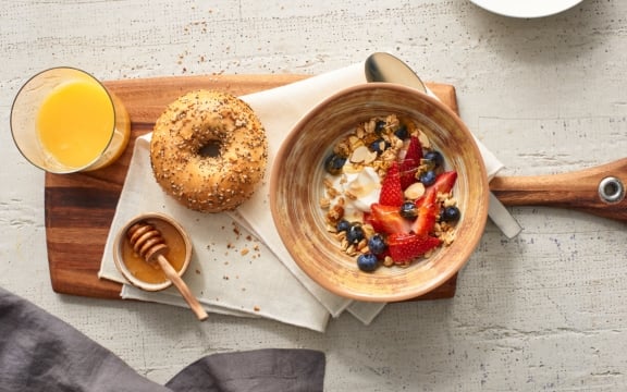 A berries and yogurt breakfast from The Hythe Vail