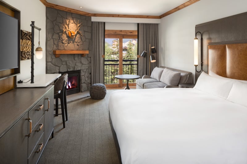 A deluxe king room at The Hythe Vail