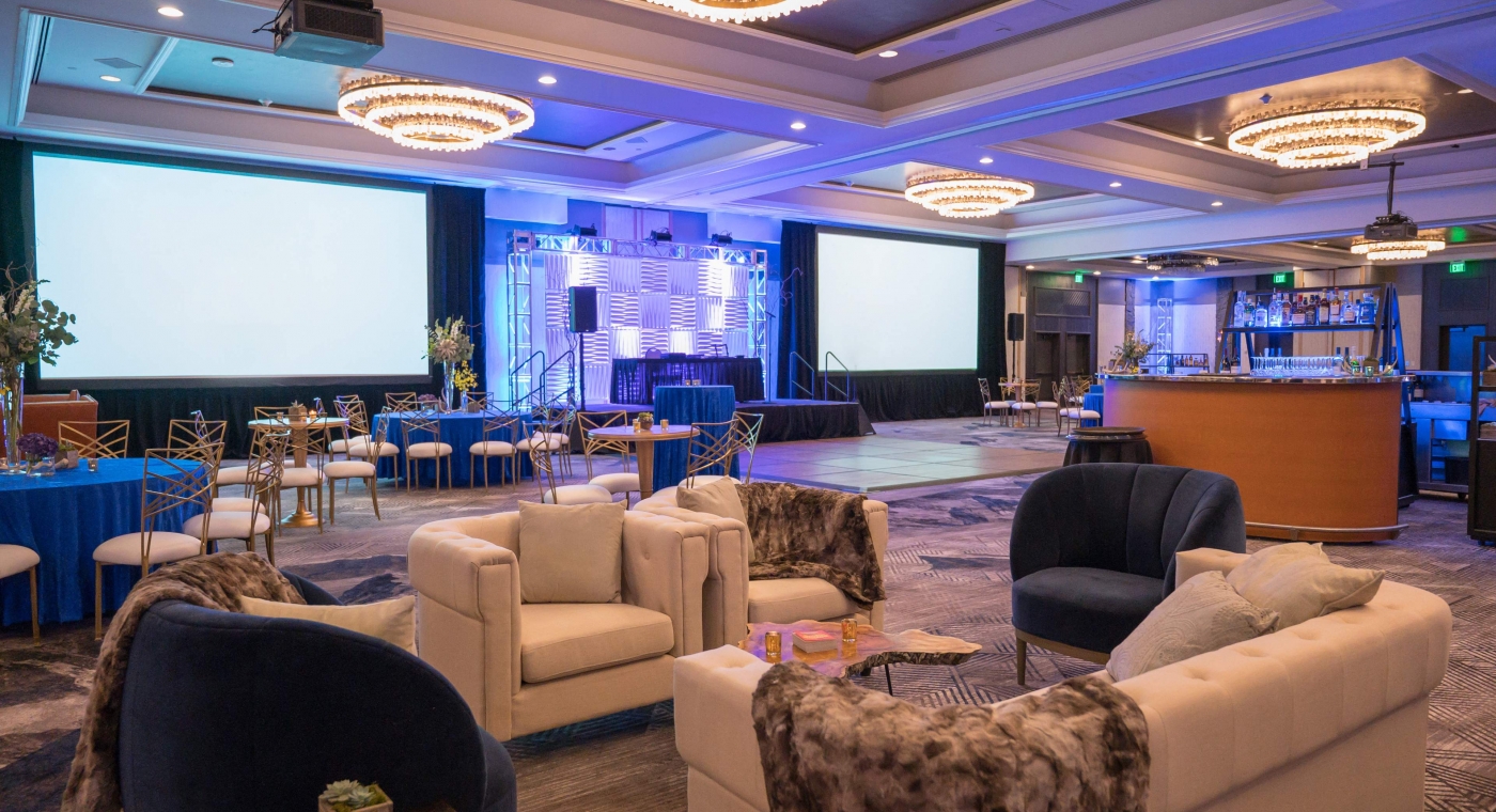 The Grand Ballroom setup as a meeting venue at The Hythe Vail CO