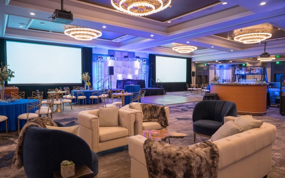 The Grand Ballroom setup as a meeting venue at The Hythe Vail CO