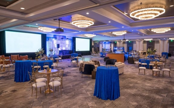 The Grand Ballroom setup as a conference venue at The Hythe Vail CO