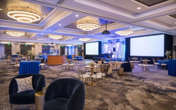 The Grand Ballroom setup as a convention venue at The Hythe Vail CO