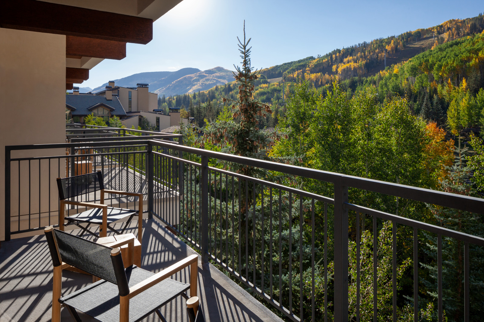 A view of the mountains from a Studio King room at The Hythe Vail