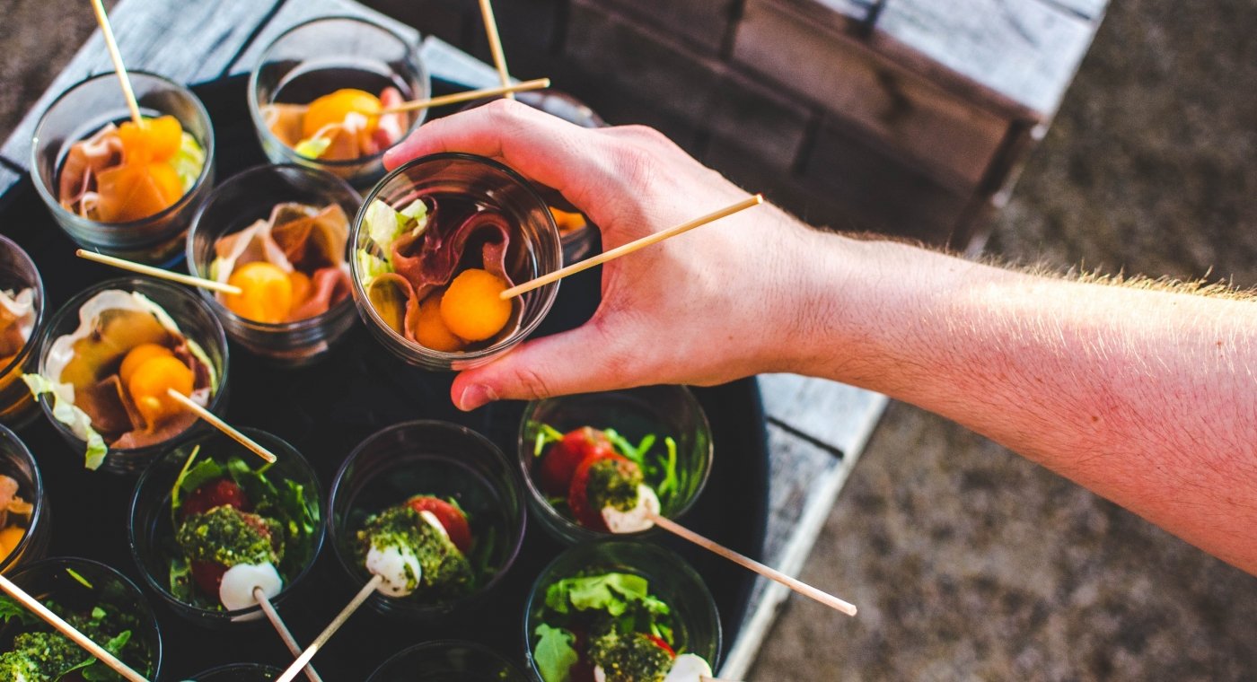 Mini cocktail appetizers from the Hythe